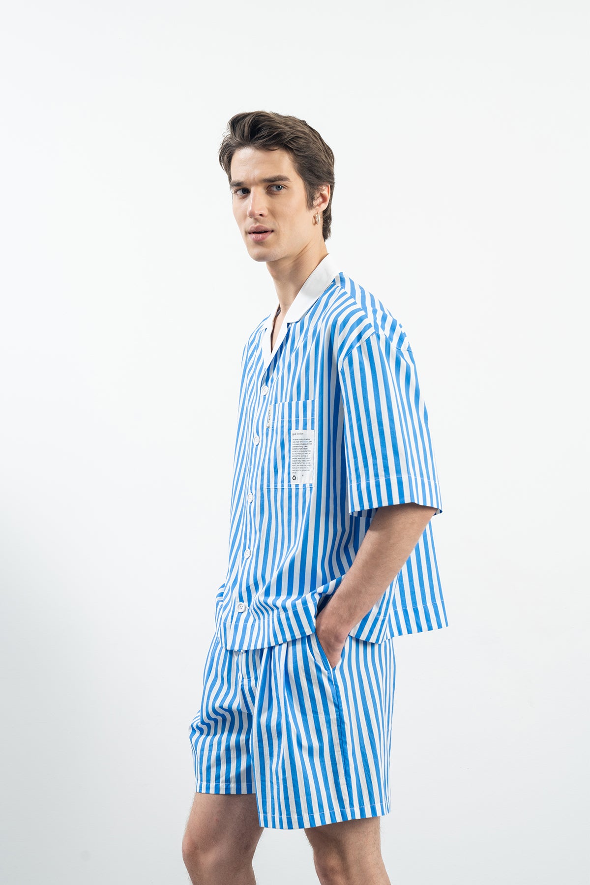 BOAN SHIRT - BLUE / WHITE