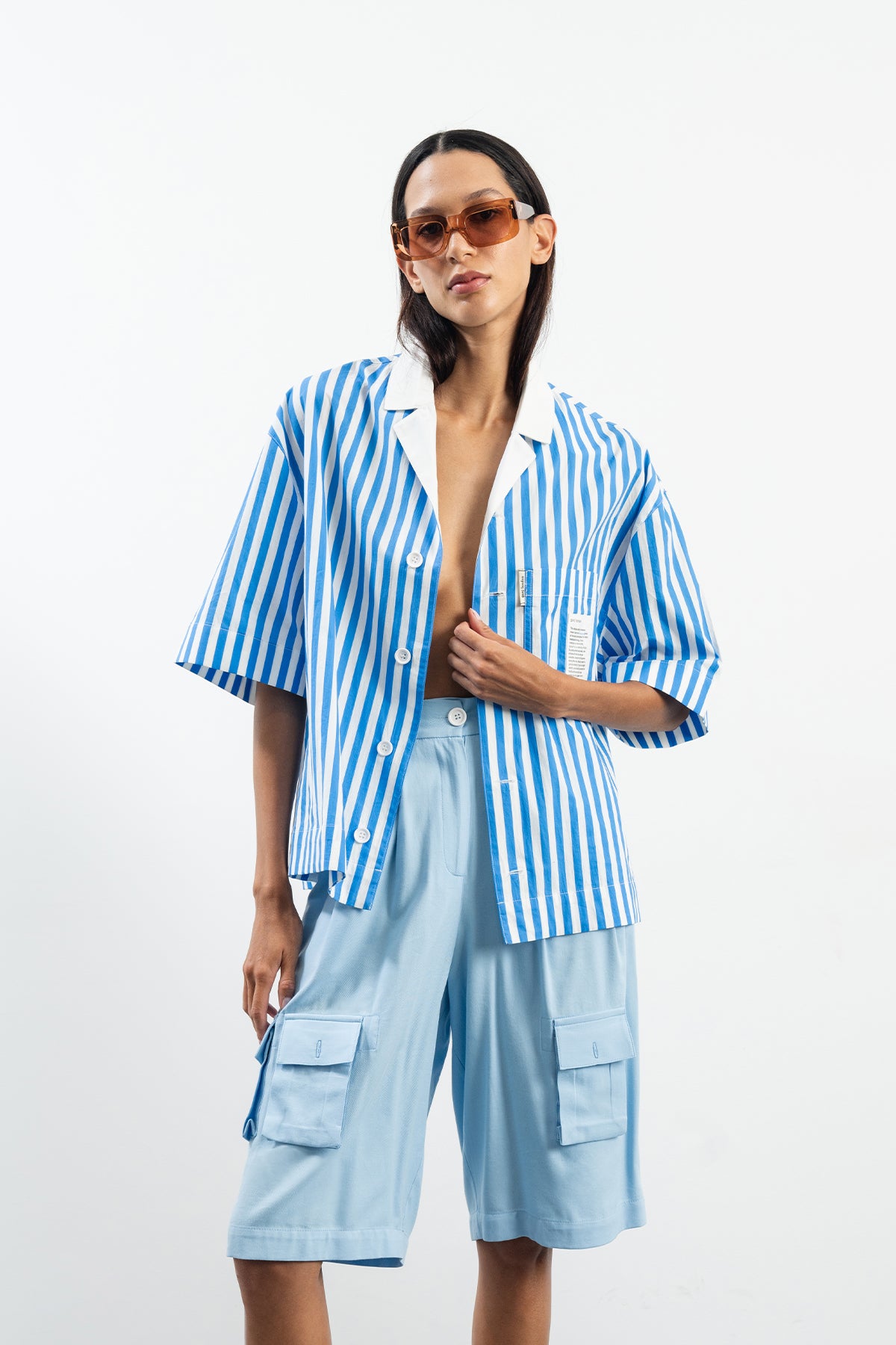 BOAN SHIRT - BLUE / WHITE