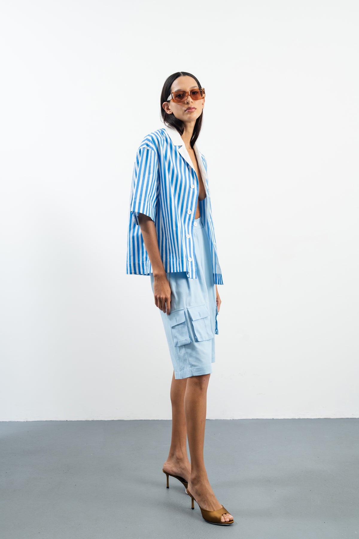 BOAN SHIRT - BLUE / WHITE