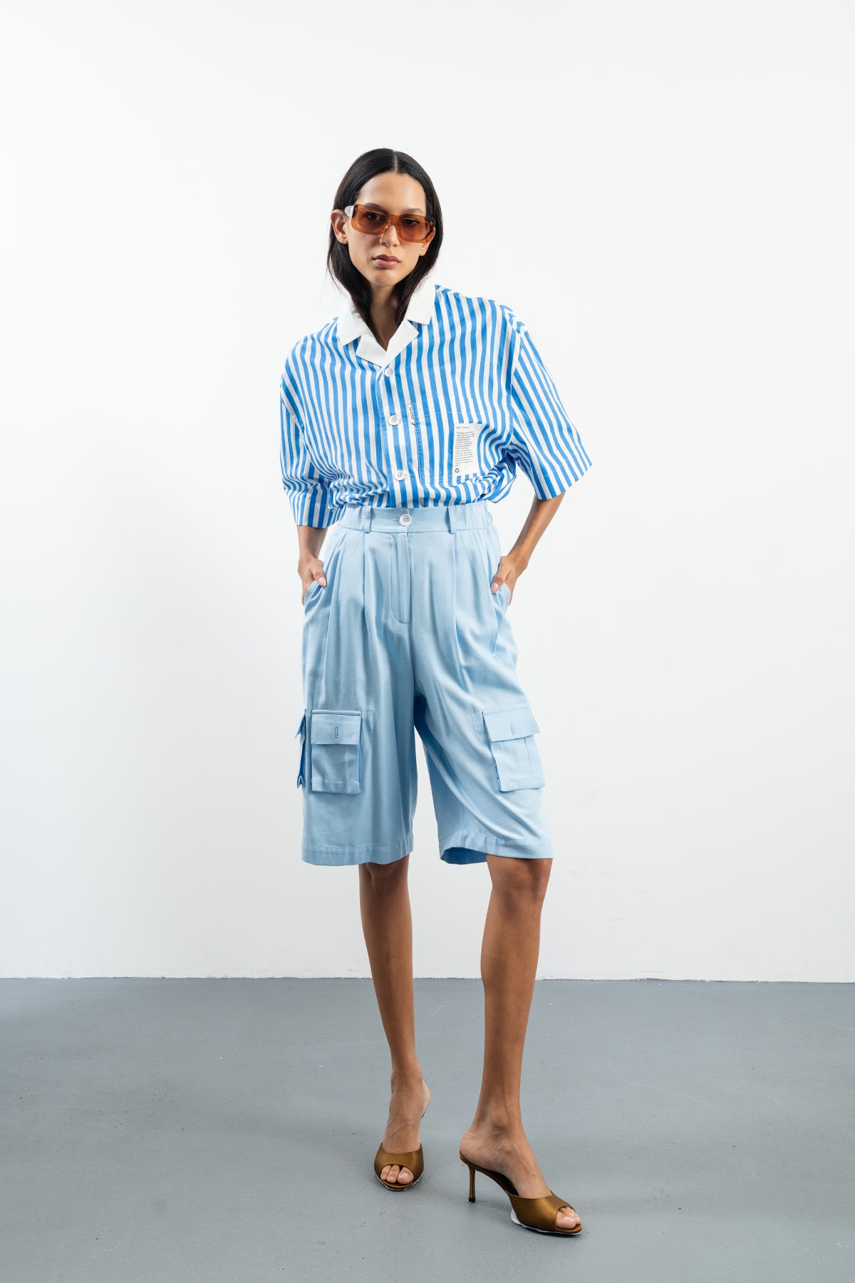 BOAN SHIRT - BLUE / WHITE