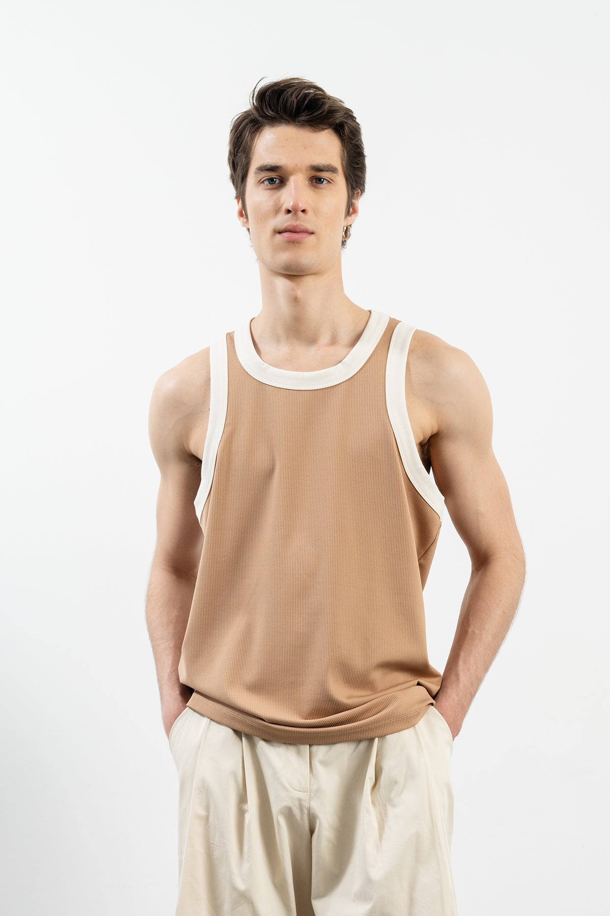 BLITZ TANK TOP - BEIGE
