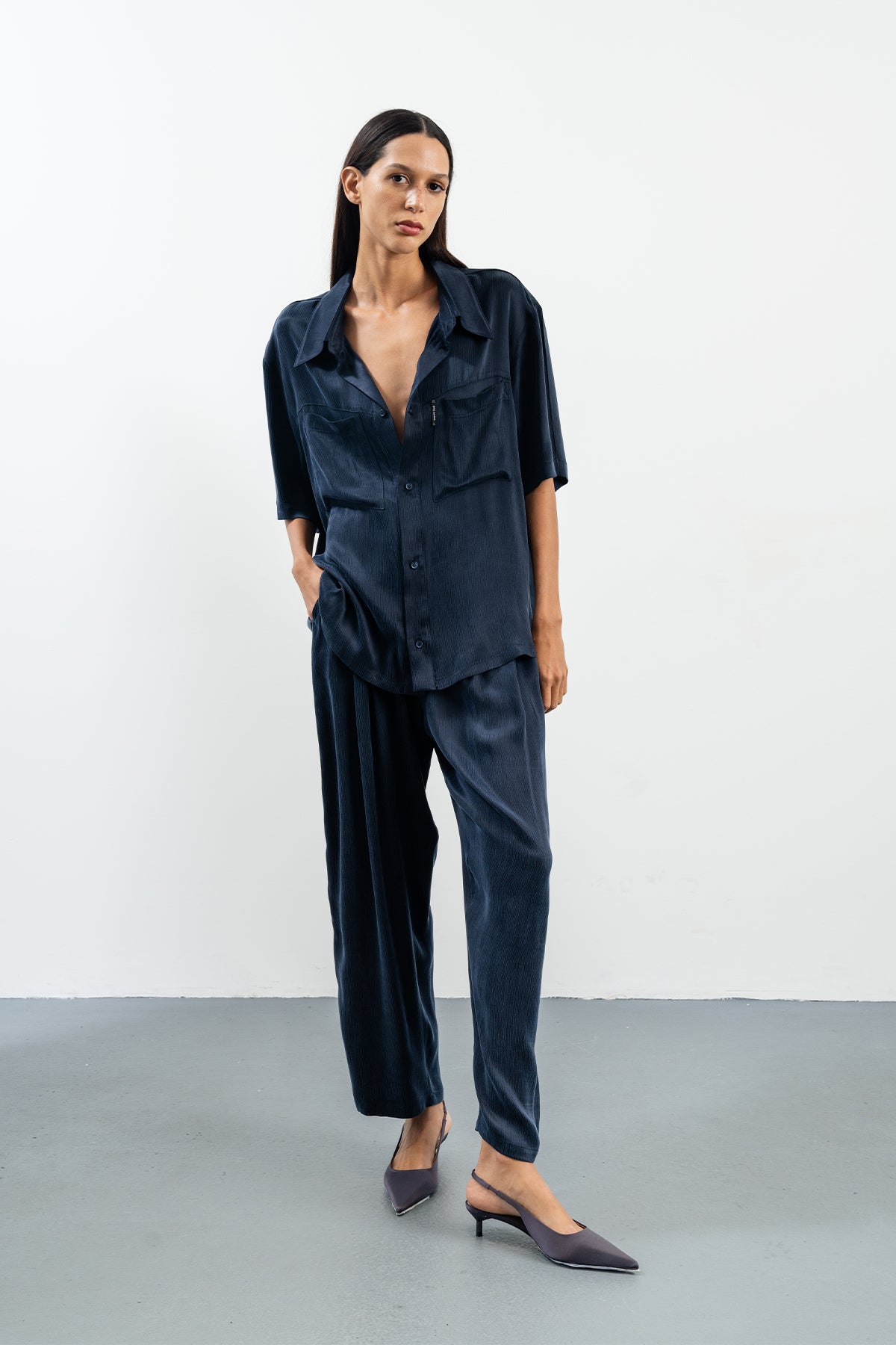 JOHAN NAVY SHIRT - NAVY BLUE