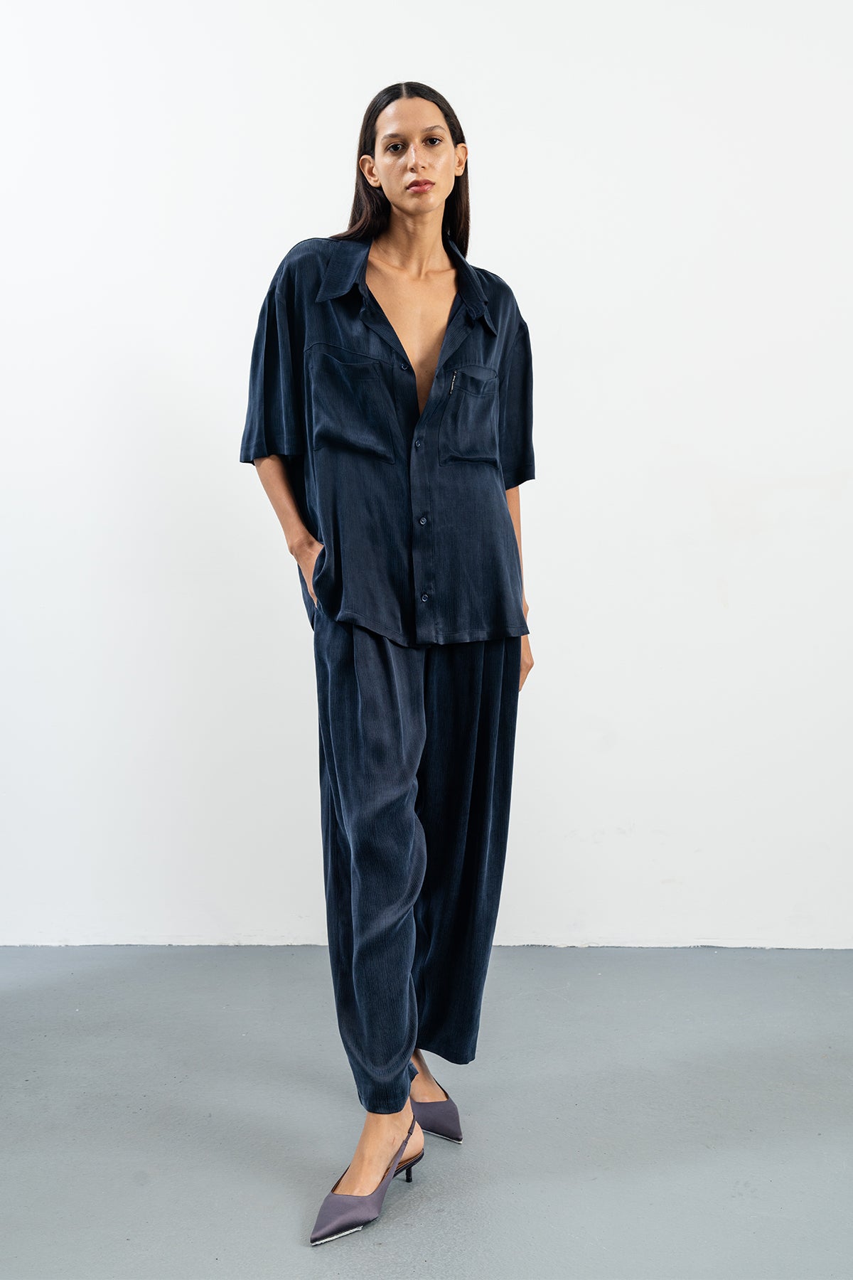 JOHAN NAVY SHIRT - NAVY BLUE