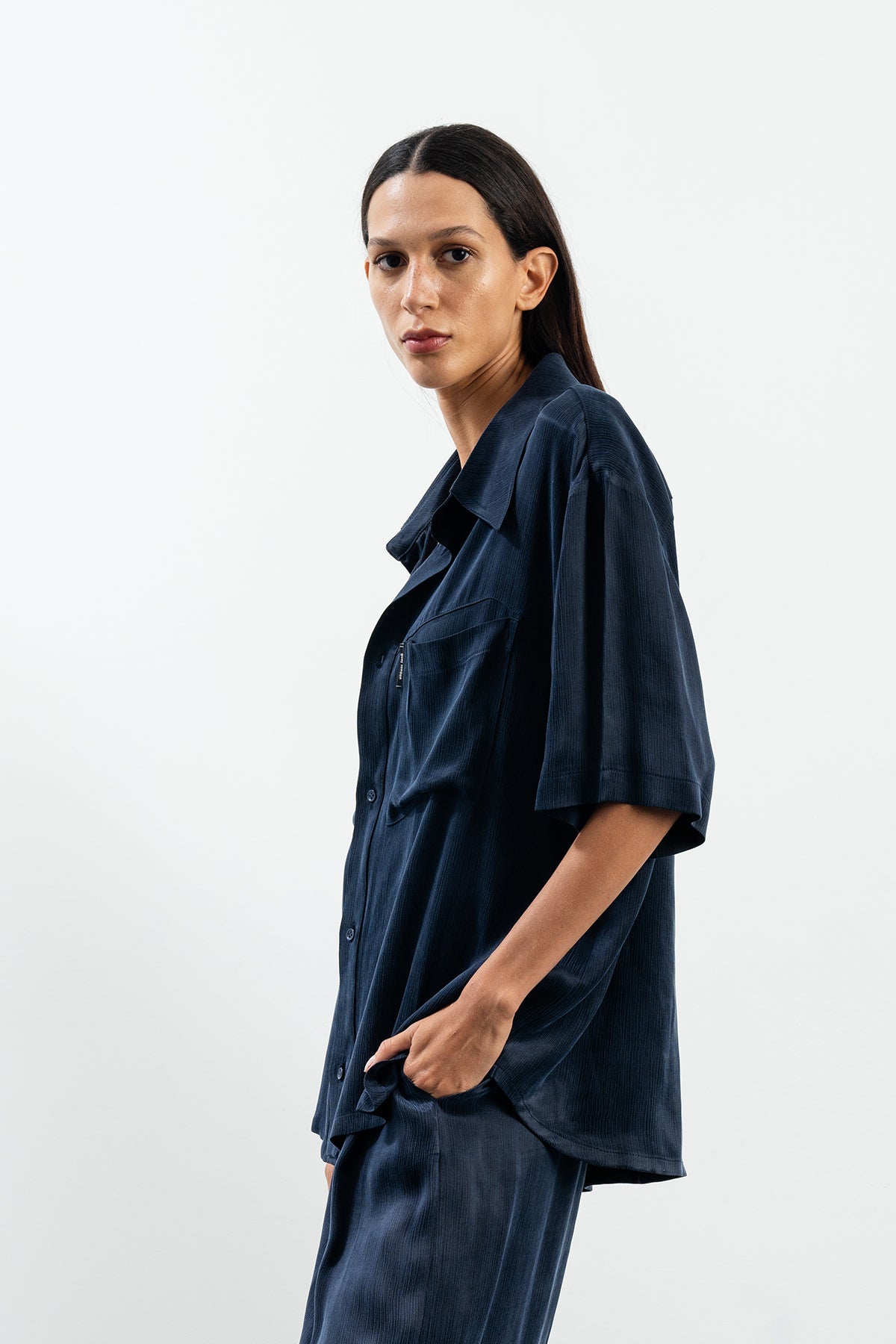 JOHAN NAVY SHIRT - NAVY BLUE