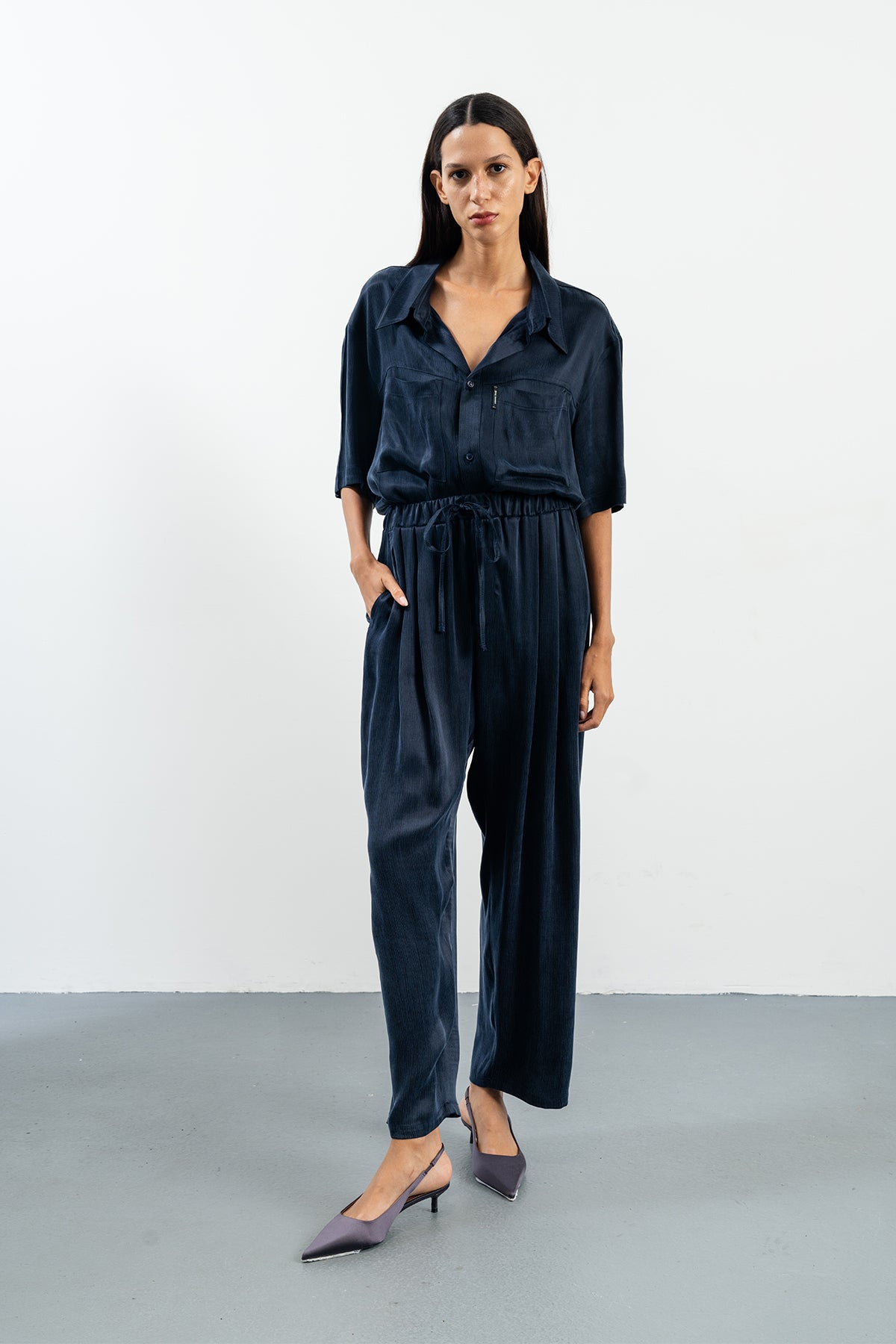 JOHANNA NAVY PANTS - NAVY BLUE