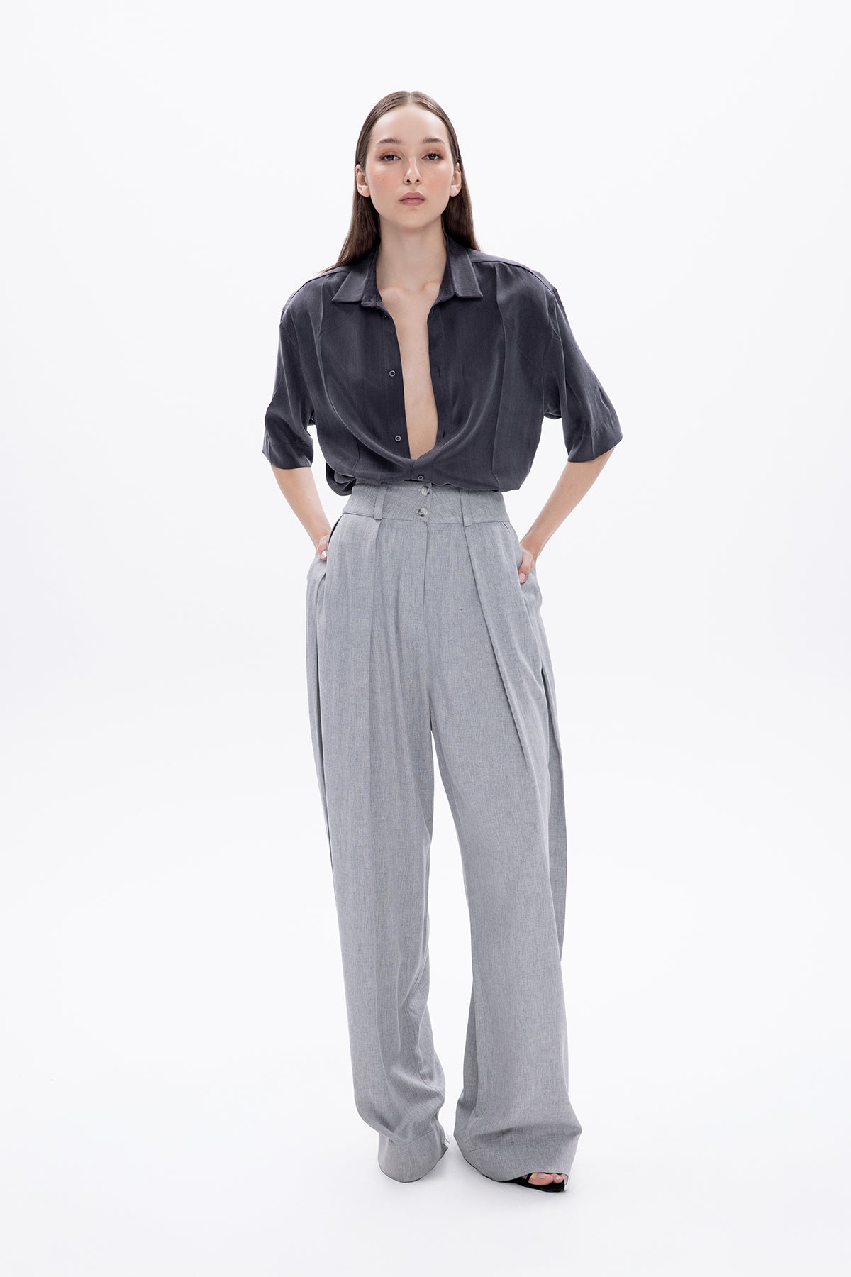 KAROLIN GREY TROUSERS