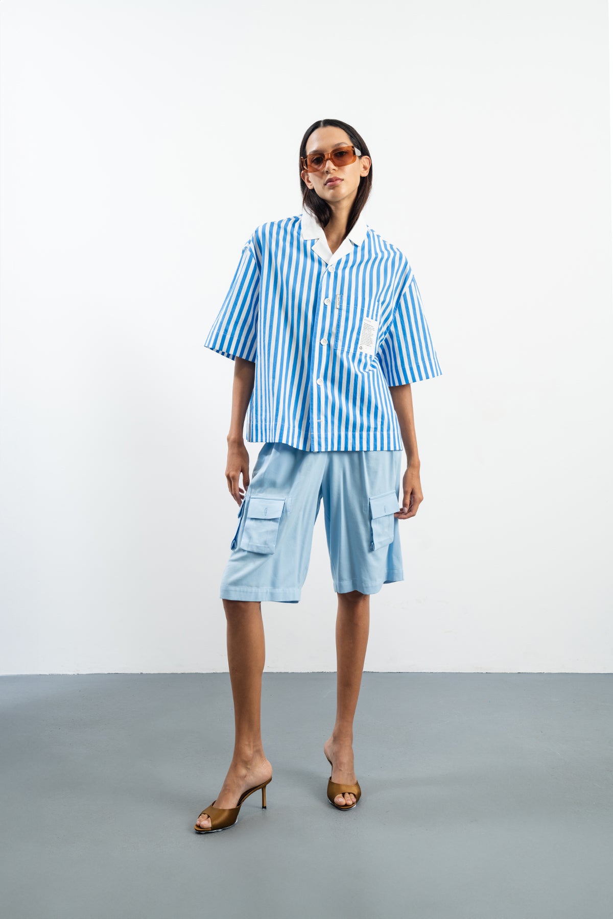 BOAN SHIRT - BLUE / WHITE