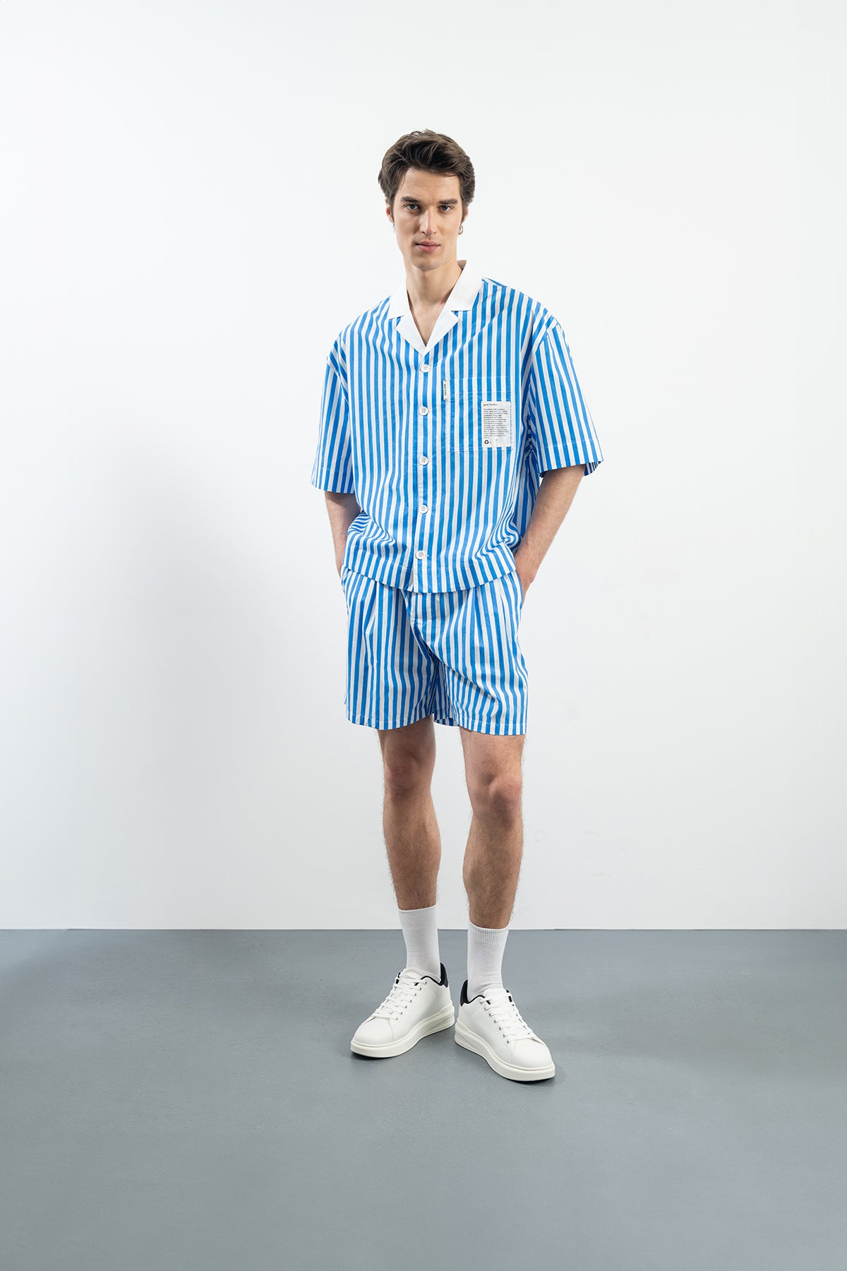 BOAN SHIRT - BLUE / WHITE