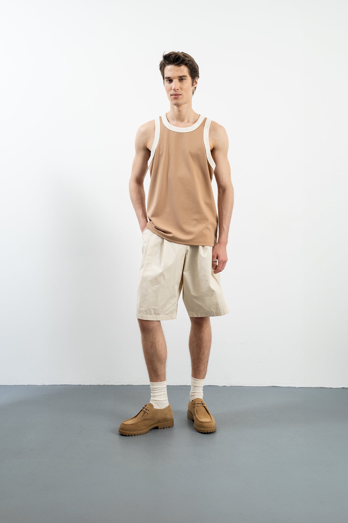 BLITZ TANK TOP - BEIGE