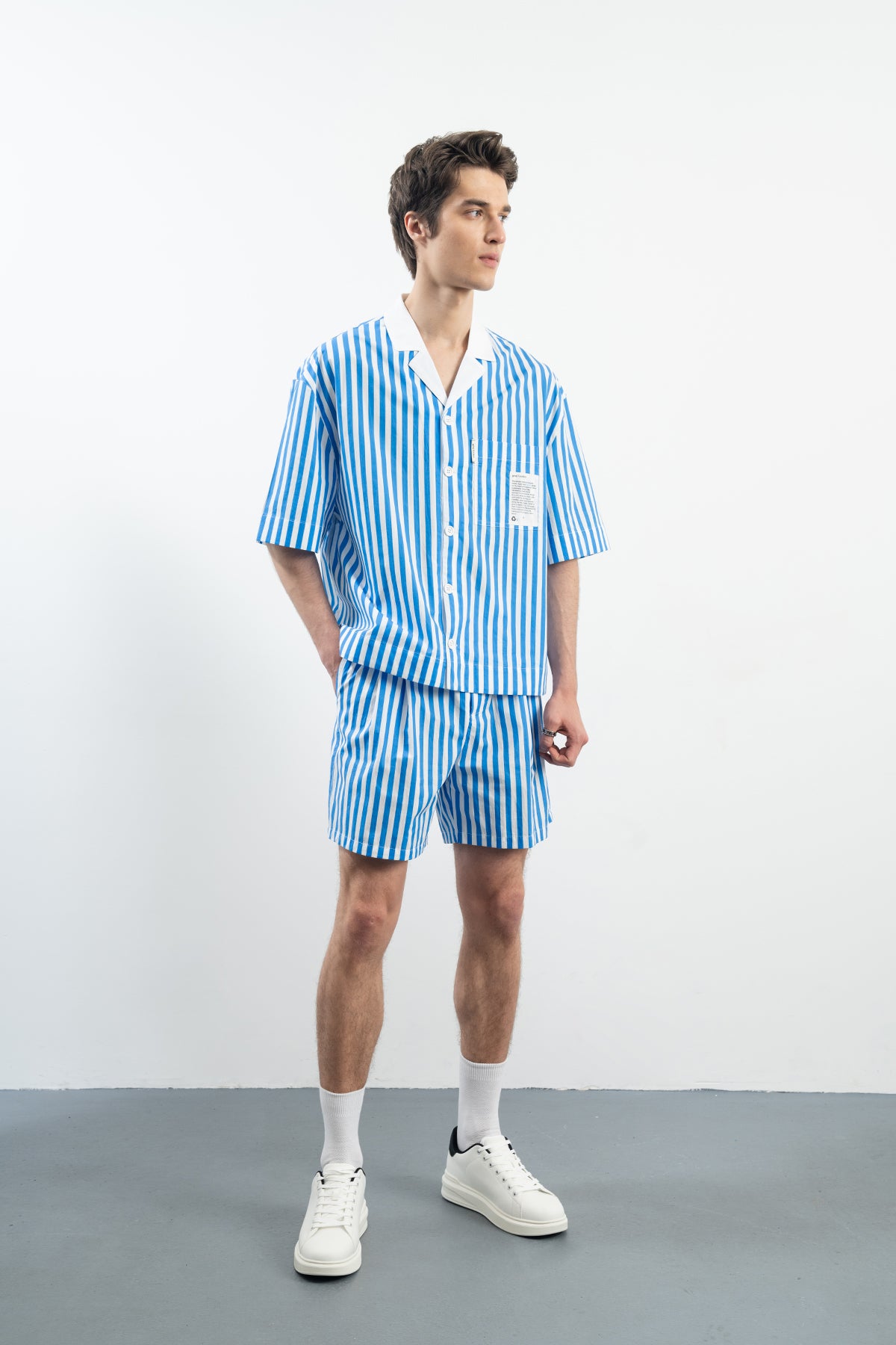 BOAN SHIRT - BLUE / WHITE