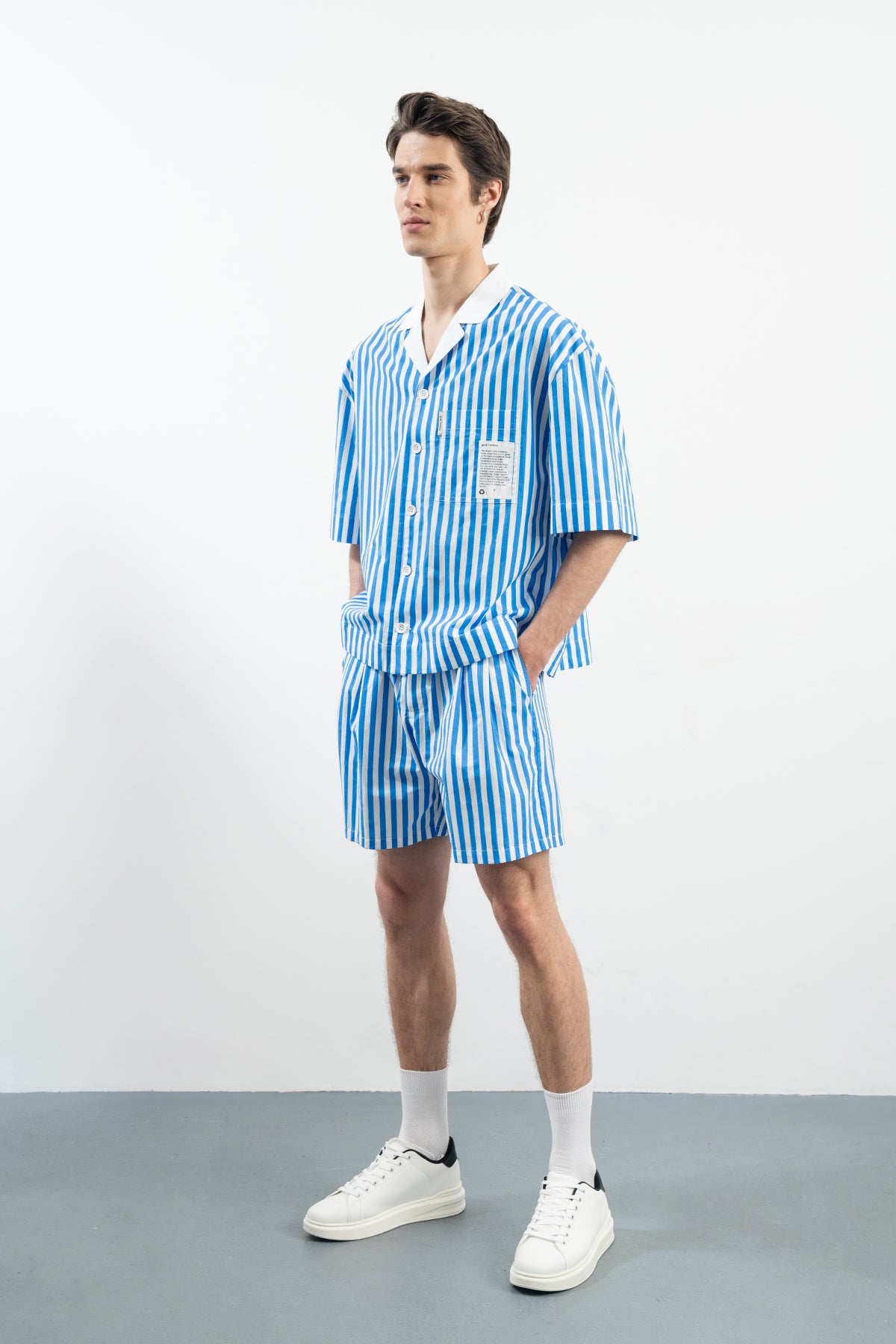 BOAN SHIRT - BLUE / WHITE
