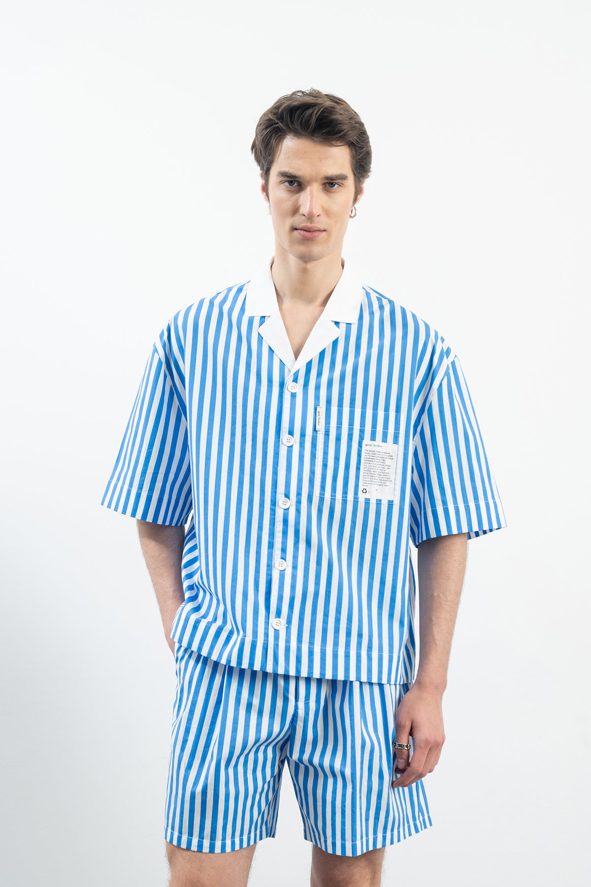 BOAN SHIRT - BLUE / WHITE