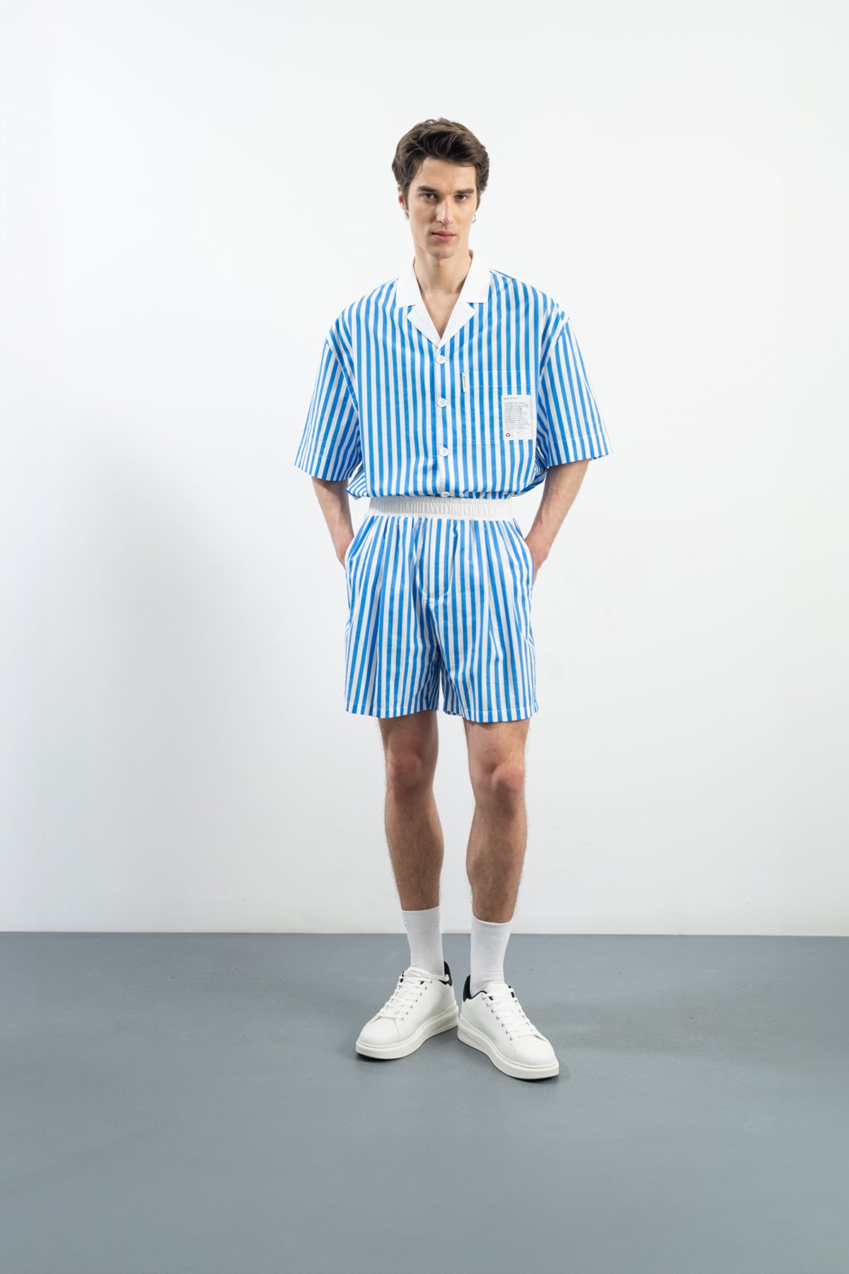 BOAN SHIRT - BLUE / WHITE
