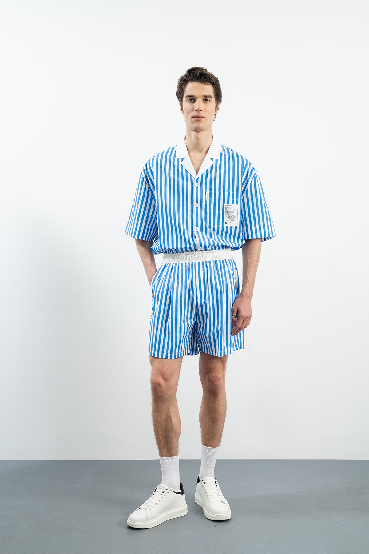 BOAN SHIRT - BLUE / WHITE
