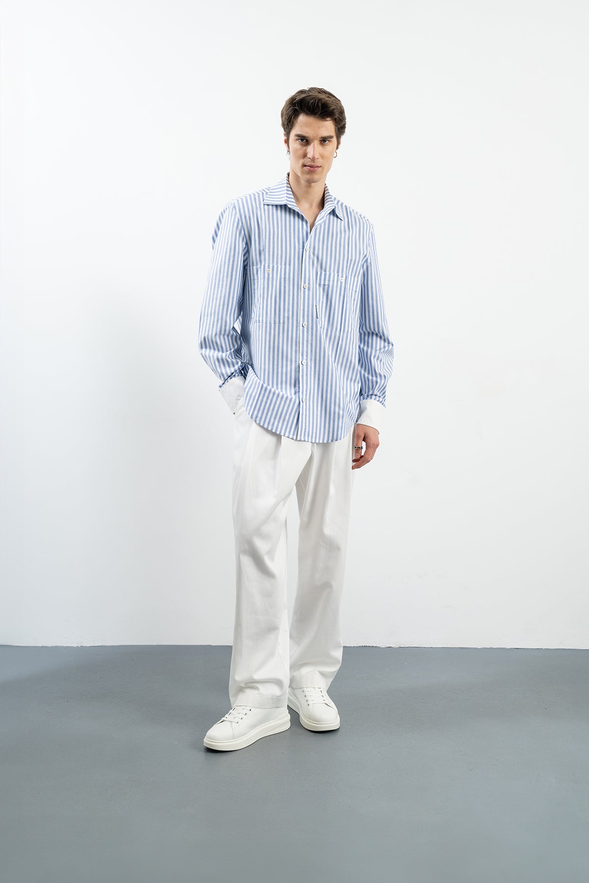 MAJ SHIRT - BLUE/WHITE
