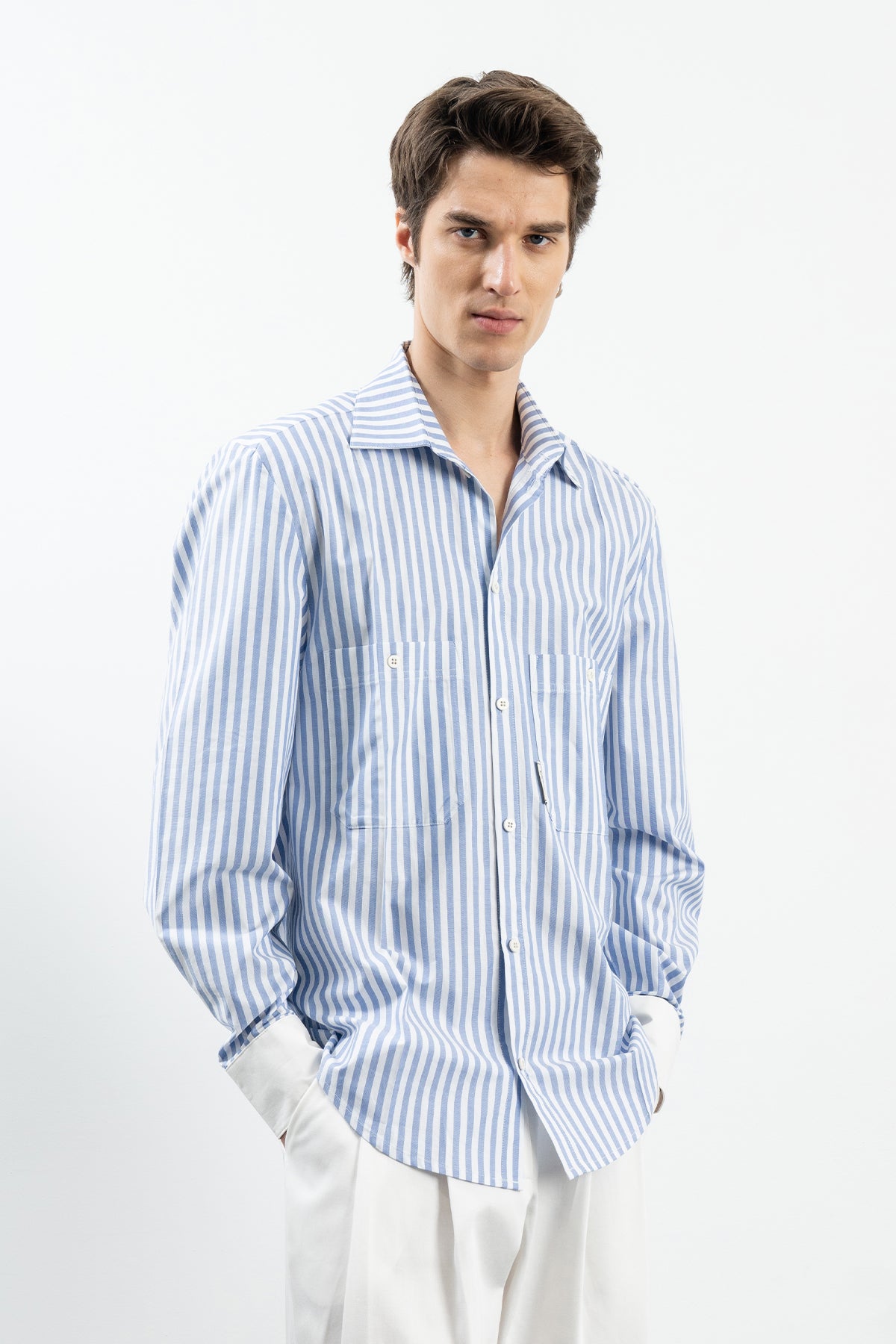 MAJ SHIRT - BLUE/WHITE